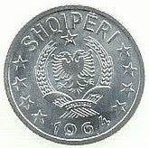 Albania - 10 Qindarka 1964 (Km# 40)