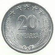 Albania - 20 Qindarka 1964 (Km# 41)