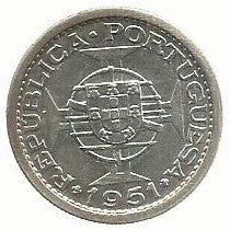 S. T. Principe - 5$00 1951 (Km# 13)