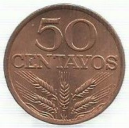 Portugal - 50 Centavos 1973 (Km# 596)