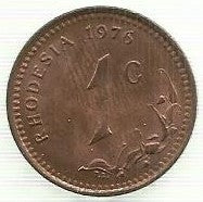 Rodesia - 1 Cent 1976 (Km# 10)