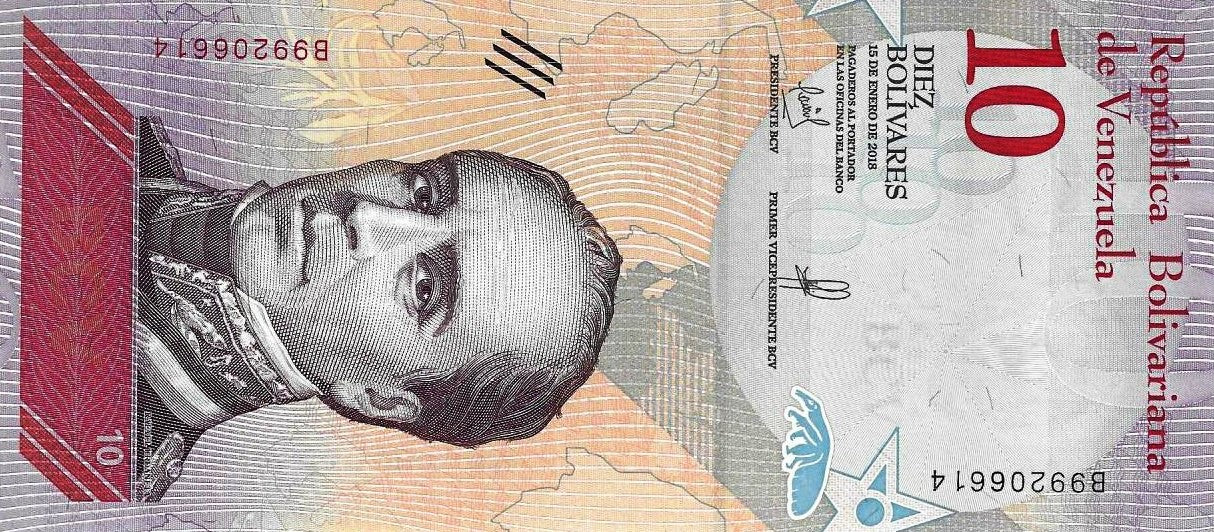 Venezuela - 10 Bolivares 2018 (# 103a)