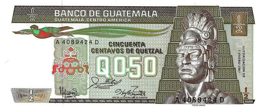 Guatemala - 50 Centavos 1987 (# 65)
