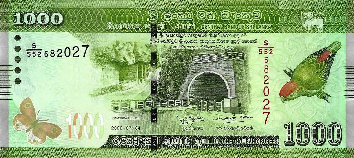 Sri Lanka - 1000 Rupias 2022 (# 127h)