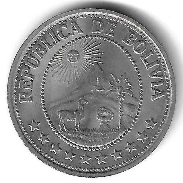 Bolivia - 50 Centavos 1974 (Km# 190)