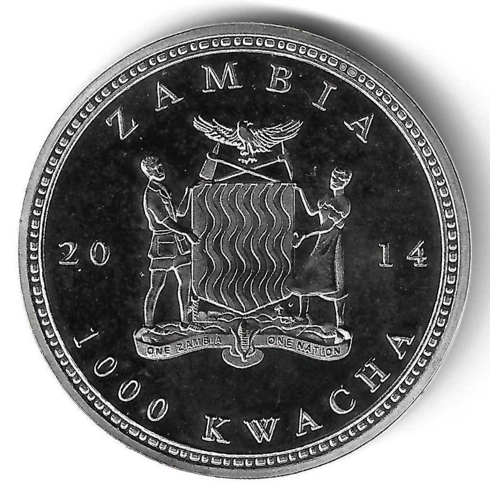 Zambia - 1000 Kwacha 2014 (Km# ..) Elefante