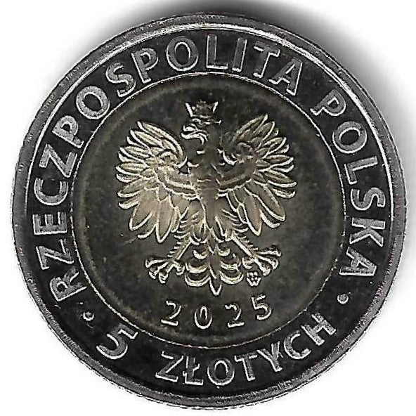 Polonia - 5 Zlotych 2025 (Km# ..) Torre Bzeg