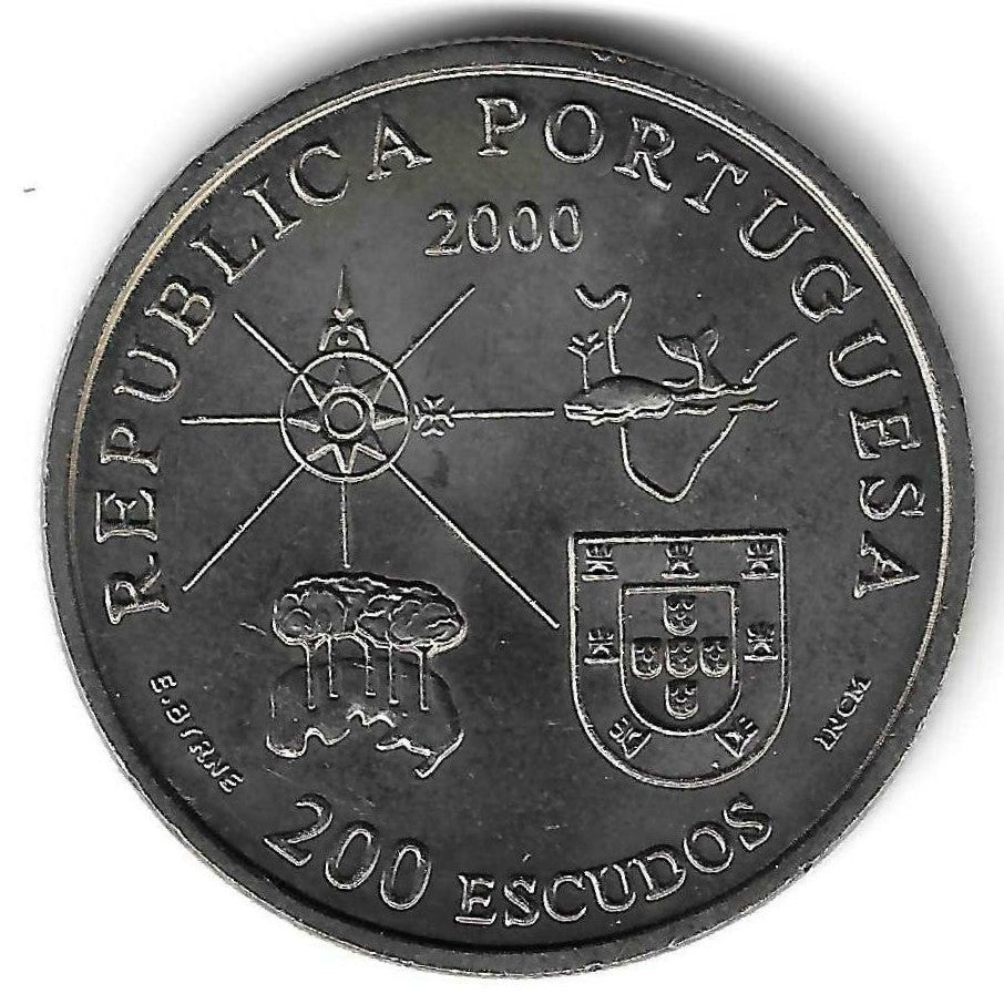 Portugal - 200$00 2000 (Km# 728) Terra do Lavrador