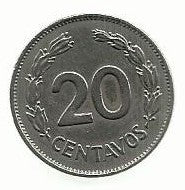 Equador - 20 Centavos 1966 (Km# 77.1c)