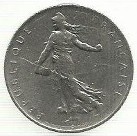 França - 1 Franco 1966 (Km# 925.1)