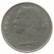 Belgica - 1 Franco 1963 (Km# 143)