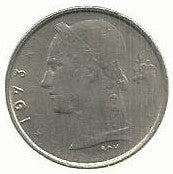 Belgica - 1 Franco 1973 (Km# 142)
