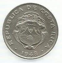 Costa Rica - 25 Centimos 1948 (Km# 175)