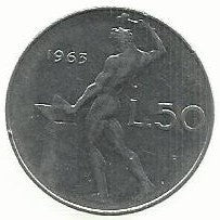 Italia - 50 liras 1963 (Km# 95.1)