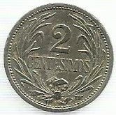 Uruguai - 2 Centesimos 1909 (Km# 20)