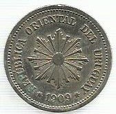 Uruguai - 2 Centesimos 1909 (Km# 20)