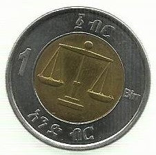 Etiopia - 1 Birr 2002/10 (Km# 78)