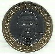 Rep. Dominicana - 5 Pesos 2007 (Km# 89)
