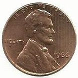 USA - 1 Cent 1966 (Km# 201)