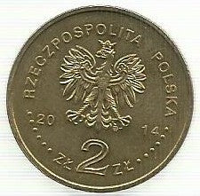 Polonia - 2 Zlote 2014 (Km# 919) Canonização João Paulo II