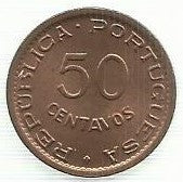 Angola - 50 Centavos 1957 (Km# 75)