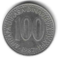 Jugoslavia - 100 Dinara 1987  (Km# 114)