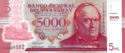 Paraguai - 5000 Guaranies 2022 (# 234d)