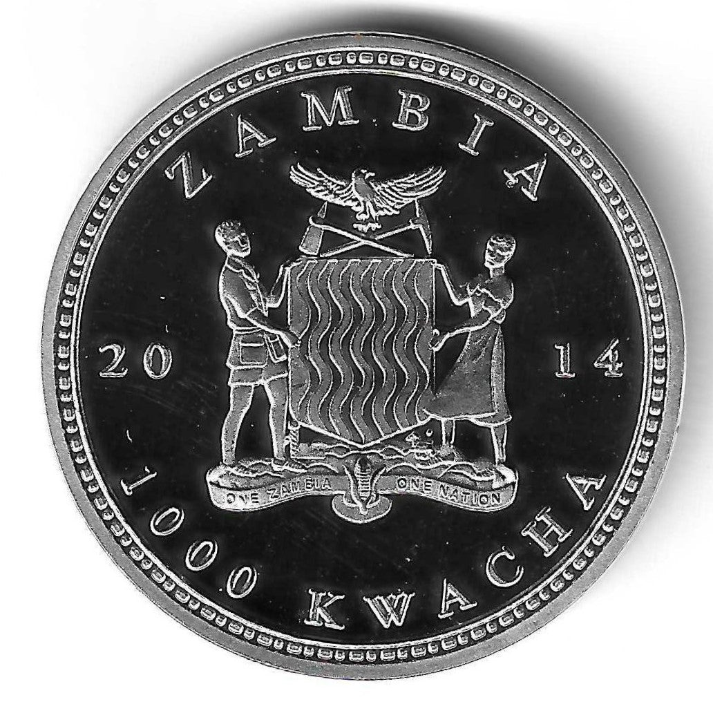 Zambia - 1000 Kwacha 2014 (Km# ..) Baleia Azul