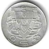 Portugal - 2$50 1944 (Km# 580)