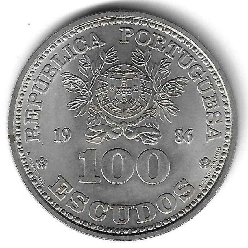 Portugal - 100$00 1986 (Km# 637) México86