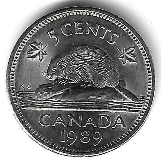 Canada - 5 Centimos 1989 (Km# 60.2a)