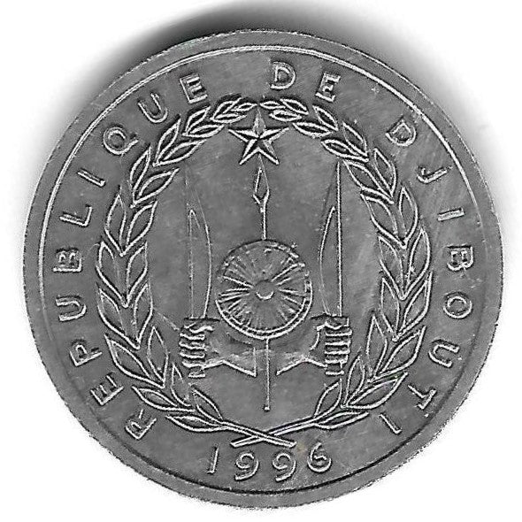 Djibouty - 1 Franco 1996 (Km# 20)