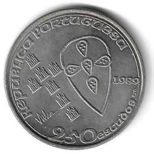 Portugal - 250$00 1989 (Km# 650)     Fundação Portugal