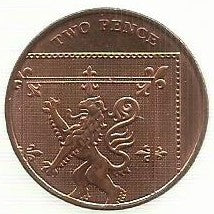 Inglaterra - 2 Pence 2008 (Km# 1108)