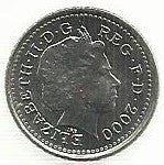 Inglaterra - 5 Pence 2000 (Km# 988)