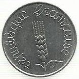 França - 5 Centimos 1964 (Km# 927)
