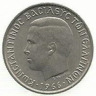 Grecia - 2 Dracmas 1966 (Km# 90)