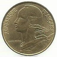 França - 20 Centimos 1963 (Km# 930)