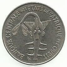 West African States - 100 Francos 1975 (Km# 4)
