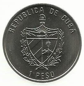 Cuba - 1 Peso 1998 (Km# Novo) Exposição Mundial