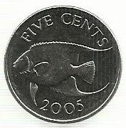 Bermudas - 5 Centimos 2005 (Km# 108)