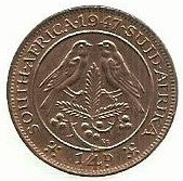 Africa Sul - 1/4 Penny 1947 (Km# 23)
