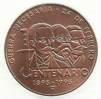 Cuba - 1 Peso 1995 (Km# 520) Centenario "Guerra Necessaria"