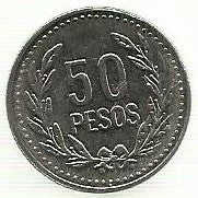 Colombia - 50 Pesos 2008 (Km# 283)