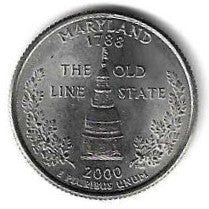 USA - 25 Cents 2000 (Km# 306) Maryland