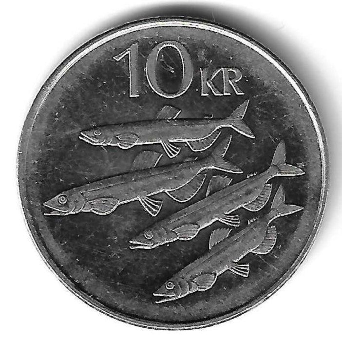 Islandia - 10 Kroner 1996 (Km# 29.1a)