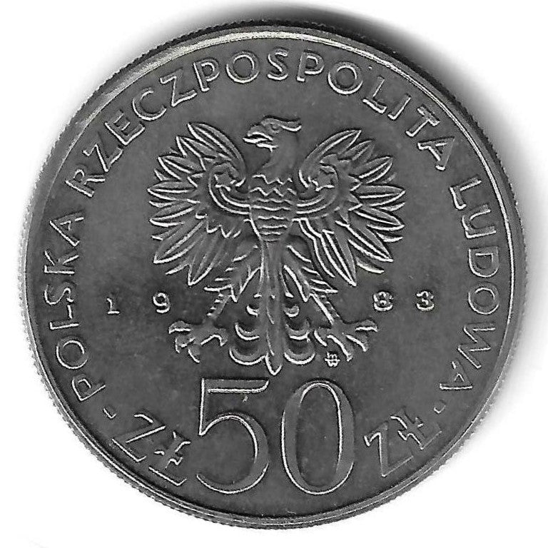 Polonia - 50 Zlotych 1983 (Km# 145) Jan III Sobieski
