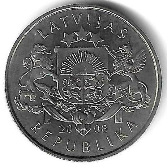 Letonia - 1 Lats 2008 (Km# 107) Chimney Swwep