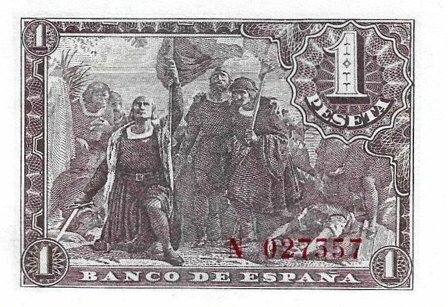 Espanha - 1 Peseta 1943 (# 126a)