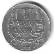 Portugal - 2$50 1945 (Km# 580)